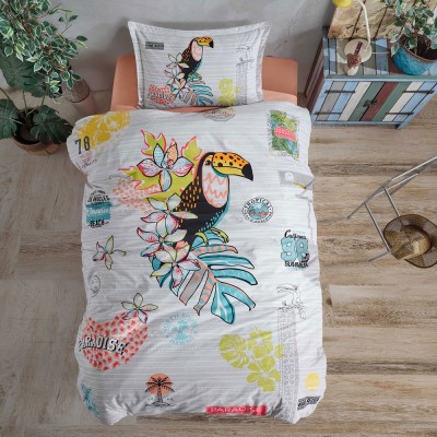 Lenjerie de pat ranforce 100% bumbac - o persoana (paradise)